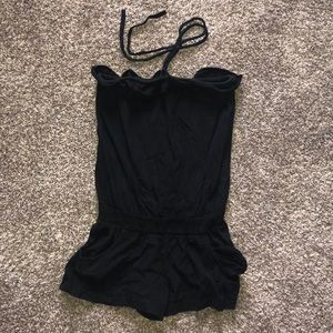 Black Romper Bathing Suit Coverup